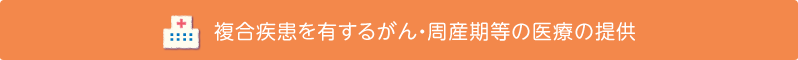 複合疾患を有するがん・周産期等の医療の提供